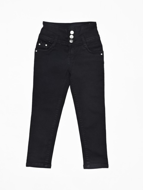 

ZOLA Girls Black Slim Fit High-Rise Jeans