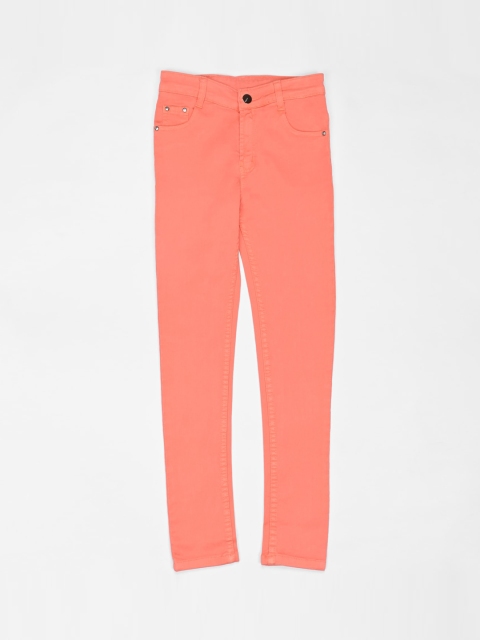 

ZOLA Girls Peach-Coloured Slim Fit Jeans