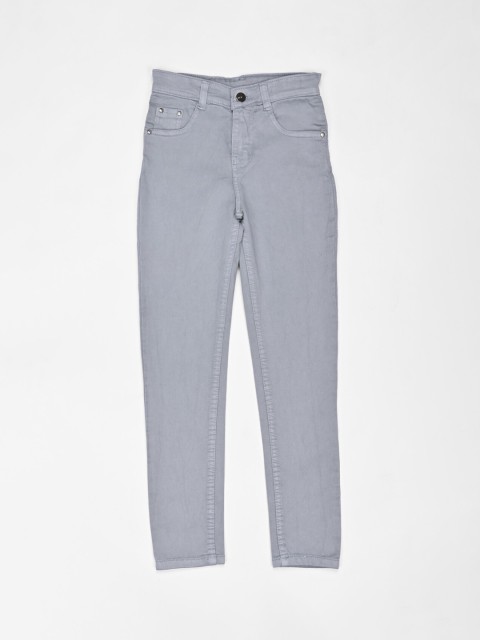 

ZOLA Girls Grey Solid Slim Fit Jeans