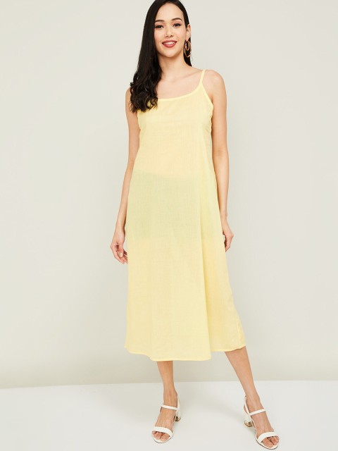 

Colour Me by Melange Woman Yellow A-Line Maxi Dress