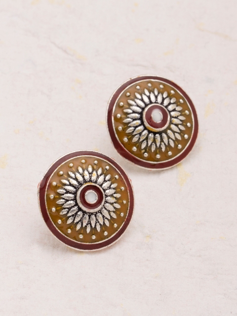 

Studio Voylla Kutch Oxidised Silver-Plated Stud Earrings