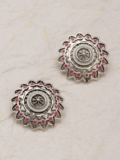 

Studio Voylla Kutch Oxidised Silver-Toned Stud Earrings