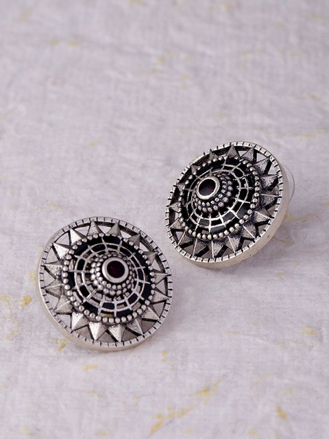

Studio Voylla Kutch Oxidised Silver-Plated Stud Earrings
