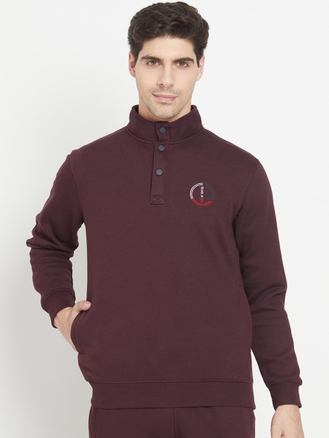 

Octave Men Maroon Solid Sweatshirt