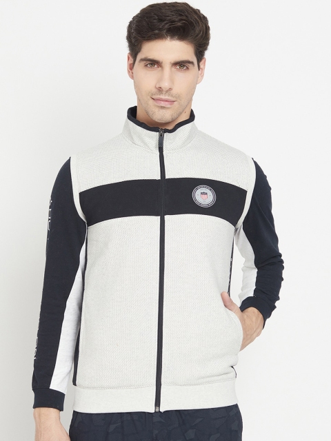 

Octave Men White Colourblocked Sweatshirt