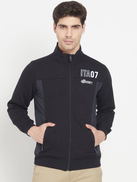 

Octave Men Navy Blue Printed Sweatshirt