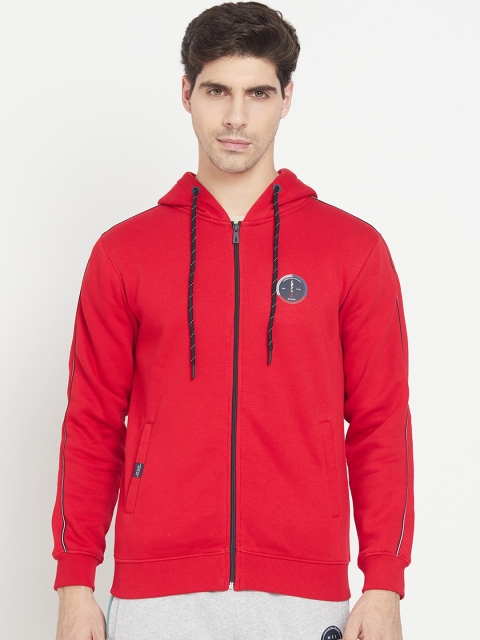 

Octave Men Red Hooded Sweatshirt