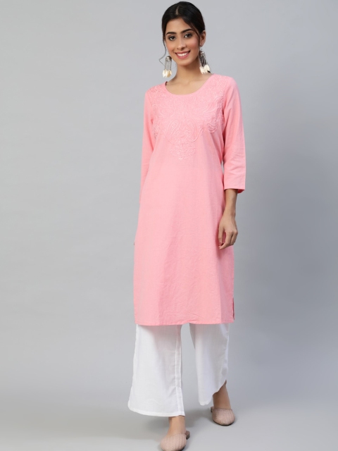 

Luni Women Pink Yoke Design Kurta