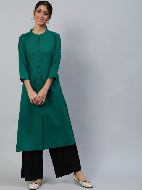 

Luni Women Green Solid Kurta