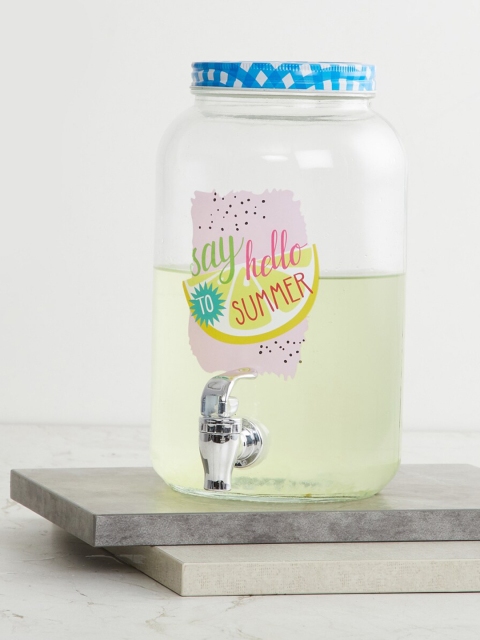 

Home Centre Transparent Glass Dispenser with Decal - 3 L