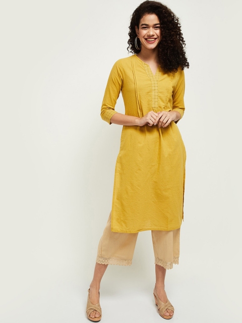 

Max Women Mustard Yellow Kurta