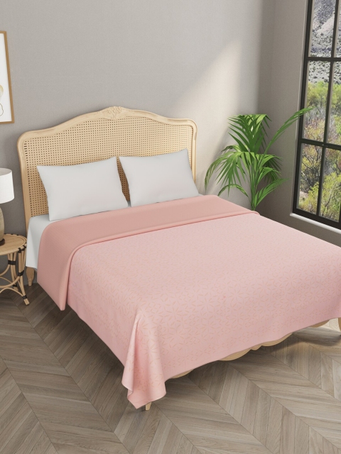 

Gulaab Jaipur Pink Cutwork 650 TC Cotton Double King Bedcover