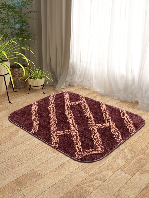 

KICA Set Of 2 Camel Brown & Tan Striped Anti-Skid Microfibre Door Mats