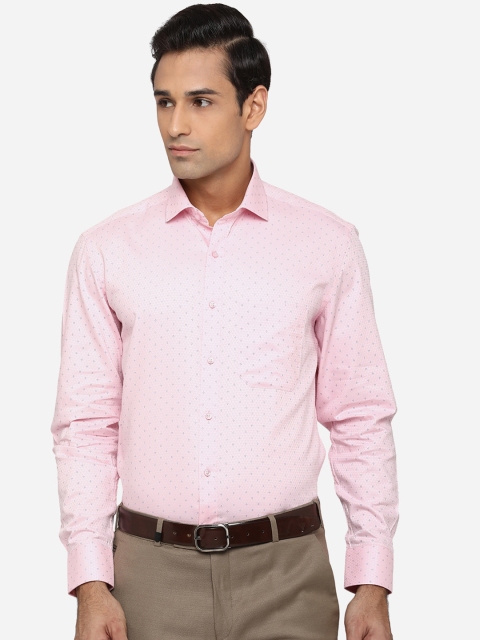 

Greenfibre Men Pink Classic Opaque Printed Formal Shirt