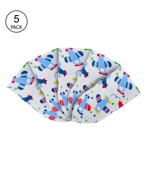 

POKORY Kids Set of 5 Multicoloured Baby Bibs, Multi