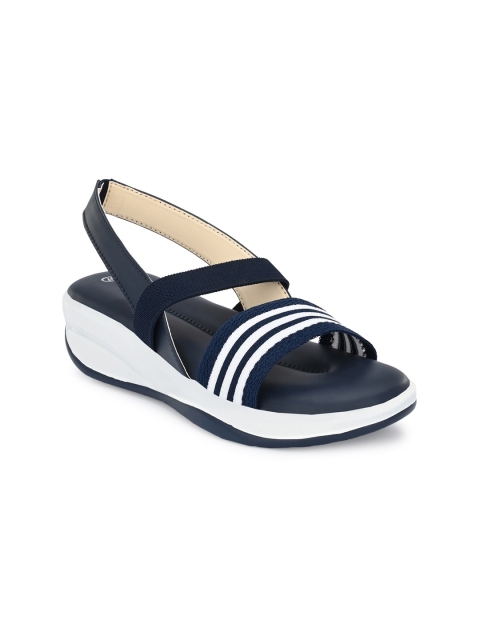 

TimberWood Navy Blue & White Striped Platform Sandals