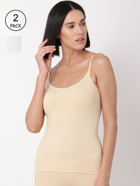 

GOLDSTROMS Women Pack of 2 Camisoles, Beige