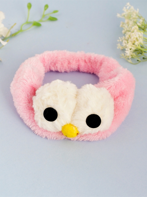 

Silvermerc Designs Women Pink & White Fur Hairband