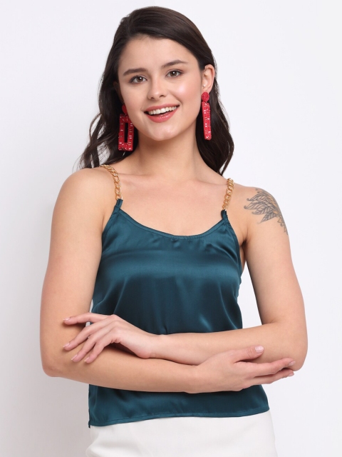 

NEUDIS Green Sheen Satin Regular Top