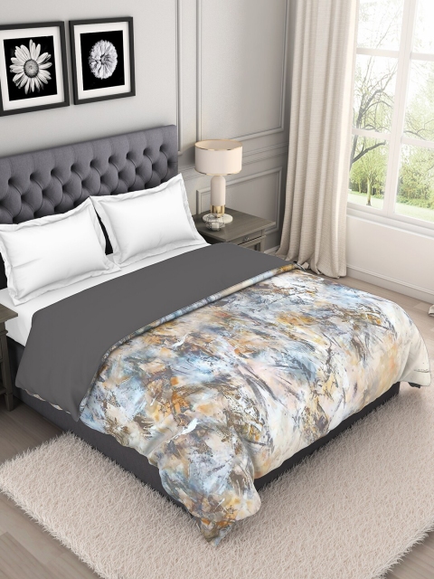 

SPACES Grey & Brown AC Room 210 GSM Double Bed Quilt