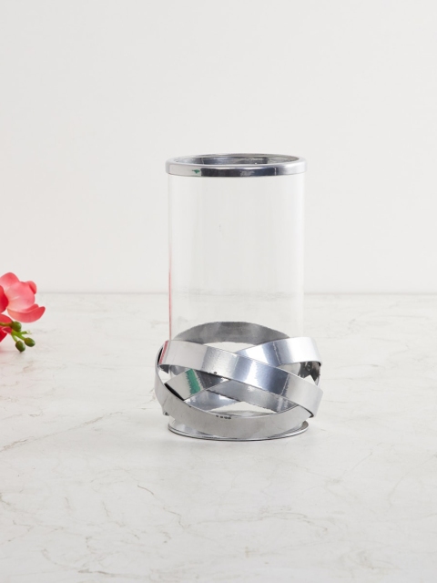 

Home Centre Transparent Glass Splendid Emilo Taper Hurricane Candle Stand