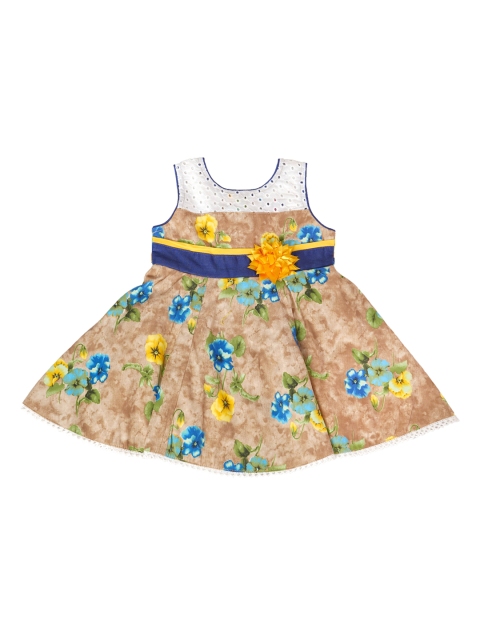 

Enfance Taupe & Yellow Floral Dress