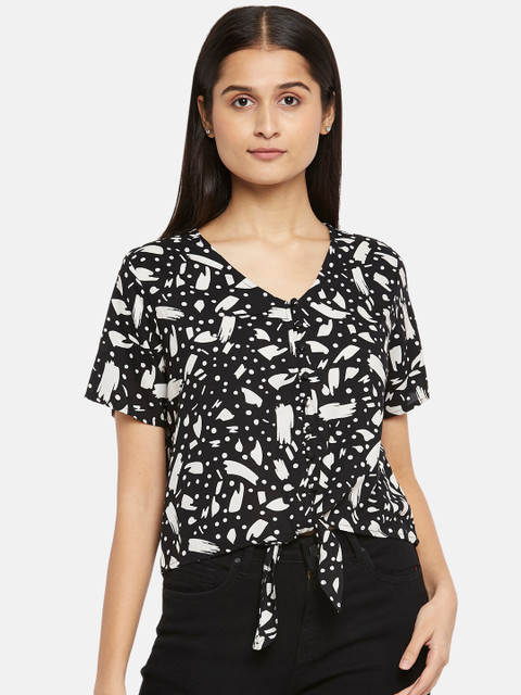 

People Black & White Animal Regular Top