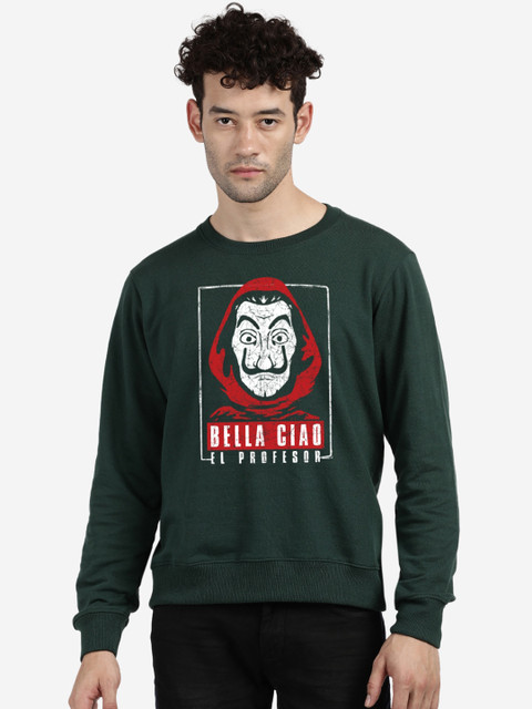 

MASH UNLIMITED Men Green Printed Sweatshirt