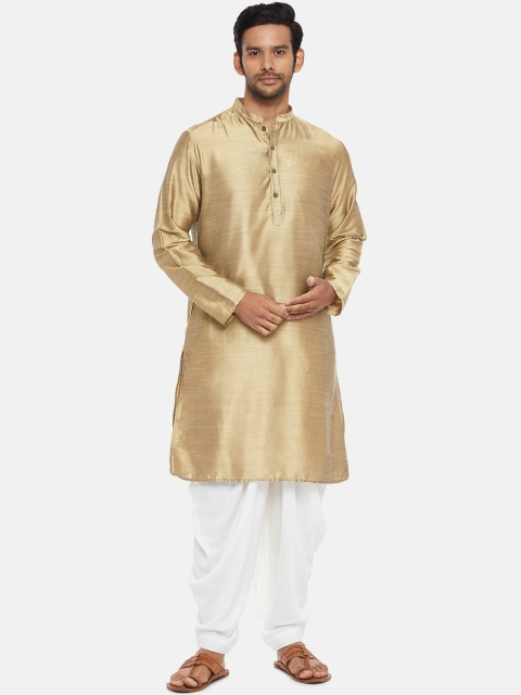

indus route by Pantaloons Men Gold-Toned Thread Work Kurta