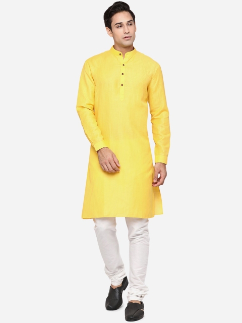 

Modi Kurta Men Yellow Thread Work Kurtas