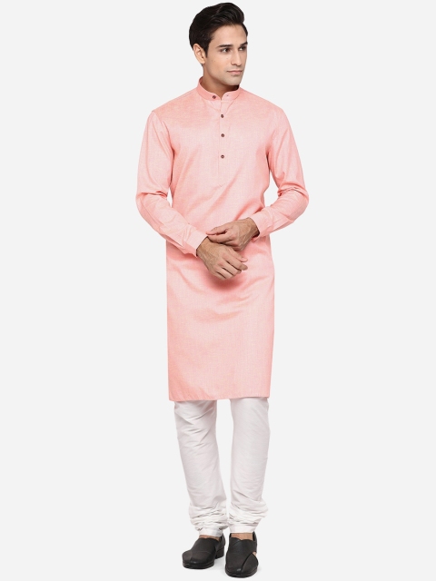 

Modi Kurta Men Peach-Coloured Thread Work Kurtas