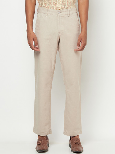 

Fabindia Men Brown Trousers