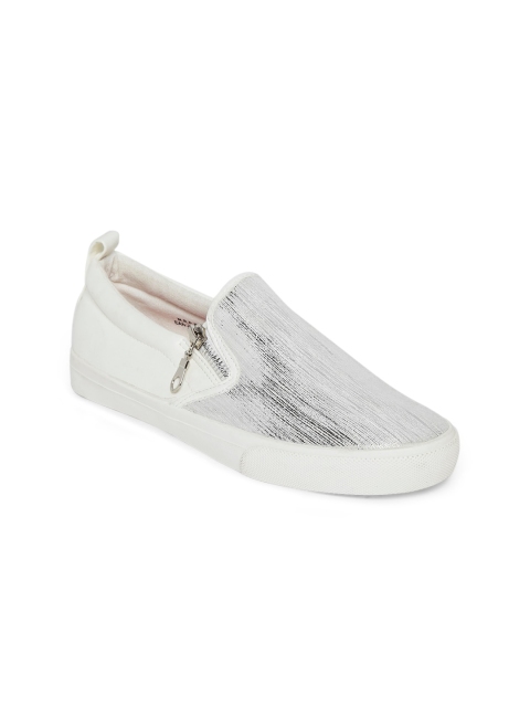 

Forever Glam by Pantaloons Women White Woven Design Slip-On Sneakers
