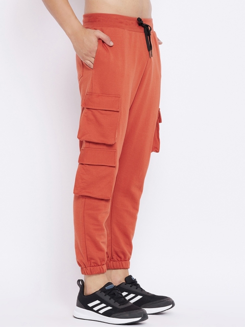 

FUGAZEE Men Clay Oversized Cargo Sweatpants, Brown