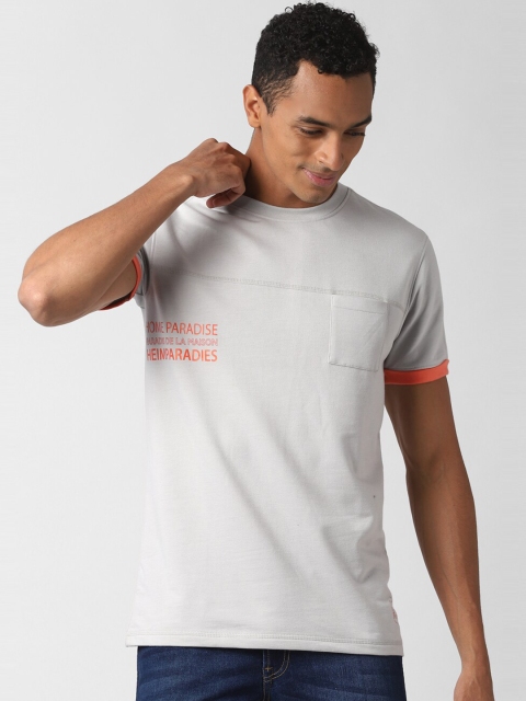 

Peter England Casuals Men Grey T-shirt