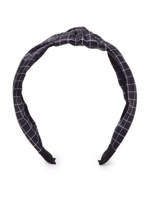

Stoln Girls Purple & White Checked Knot Hairband