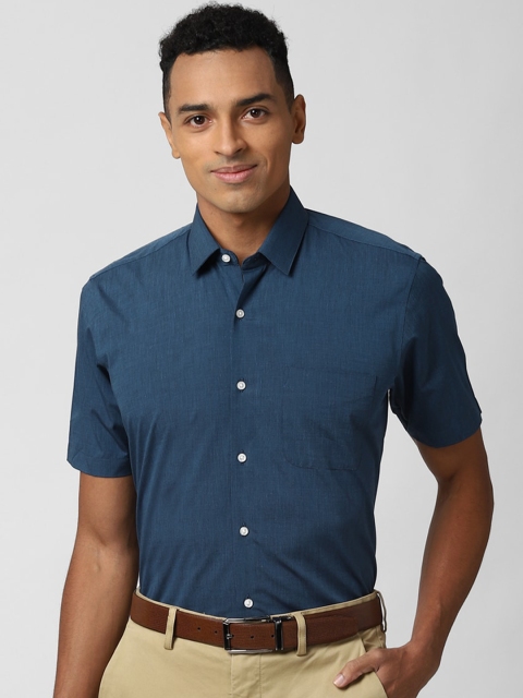 

Peter England Men Blue Opaque Printed Formal Shirt