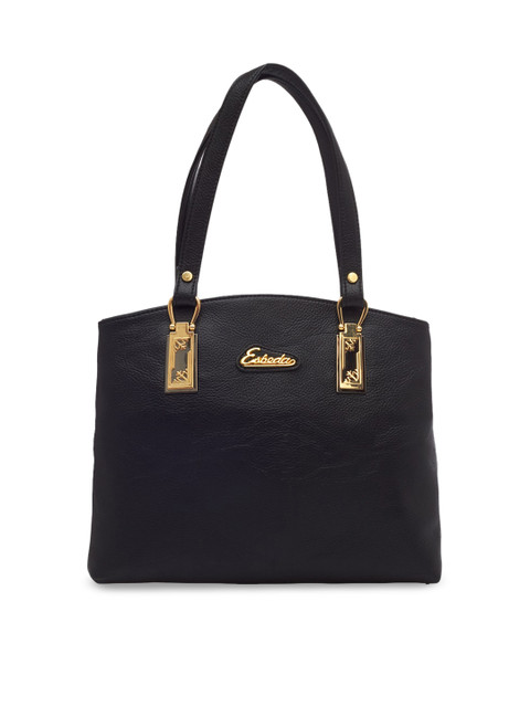 

ESBEDA Black PU Structured Shoulder Bag with Tasselled