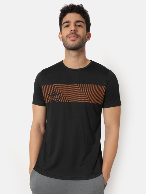 

Cultsport Men Black & Yellow Printed Anti-Microbial T-shirt