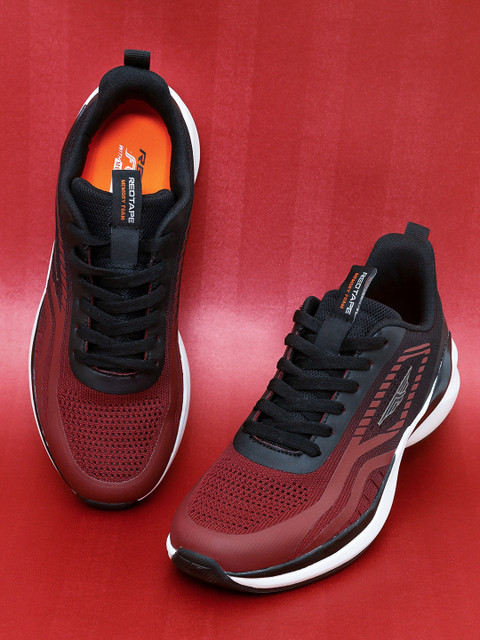 

Red Tape Men Red Mesh Walking Shoes
