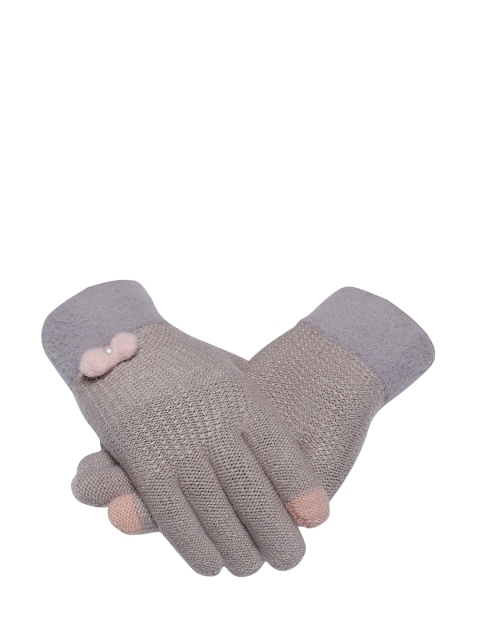 

LOOM LEGACY Women Mauve-Coloured Hand Gloves