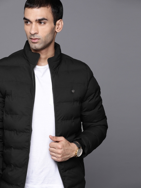 

Louis Philippe Men Black Solid Padded Jacket