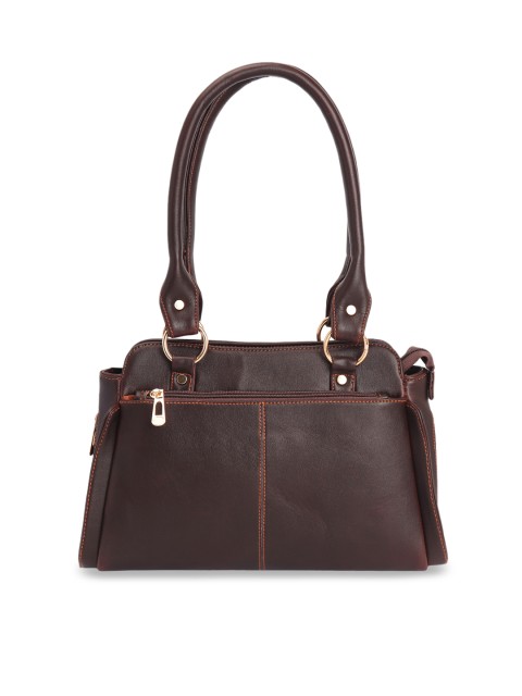 

Ratans Brown PU Structured Shoulder Bag with Fringed