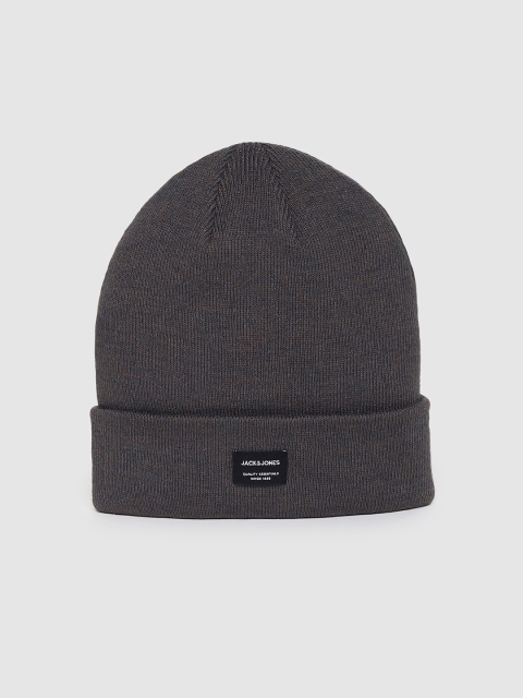 

Jack & Jones Men Charcoal Beanie
