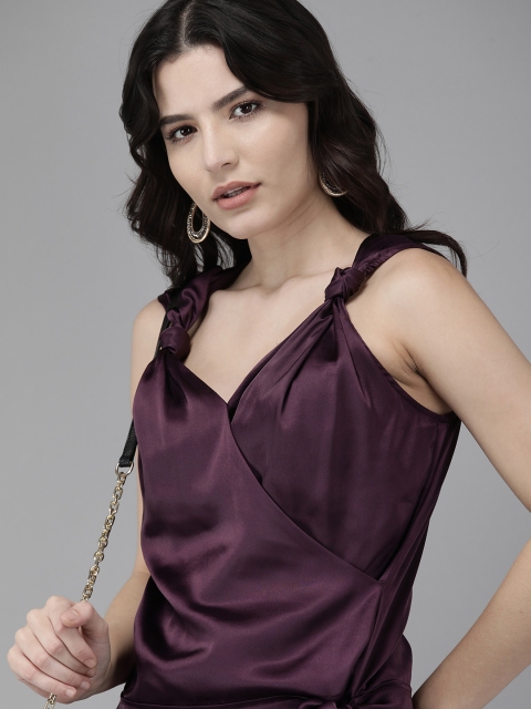 

MISH Purple Wrap Top