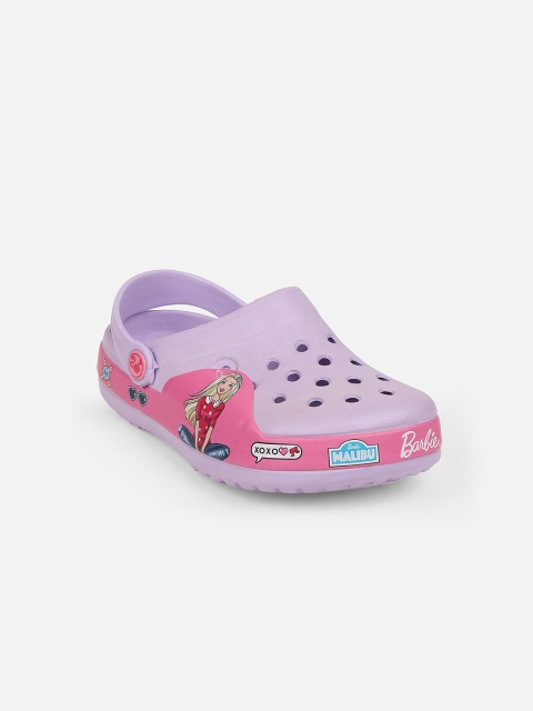 

Kids Ville Barbie Featured Girls Purple & Pink Printed Rubber Clogs