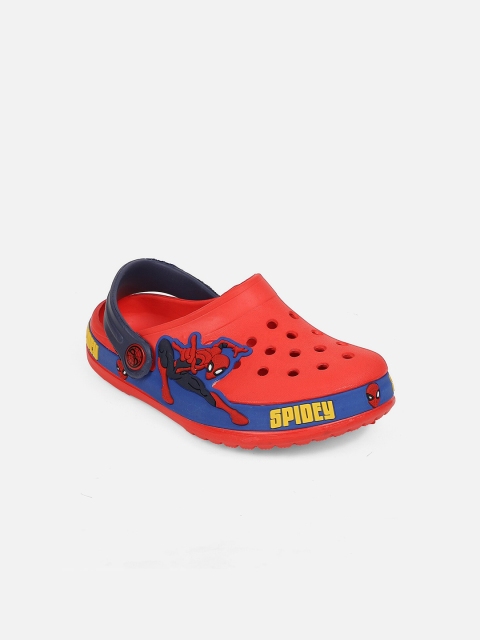 

Kids Ville Girls Red & Blue Spiderman Printed Rubber Clogs