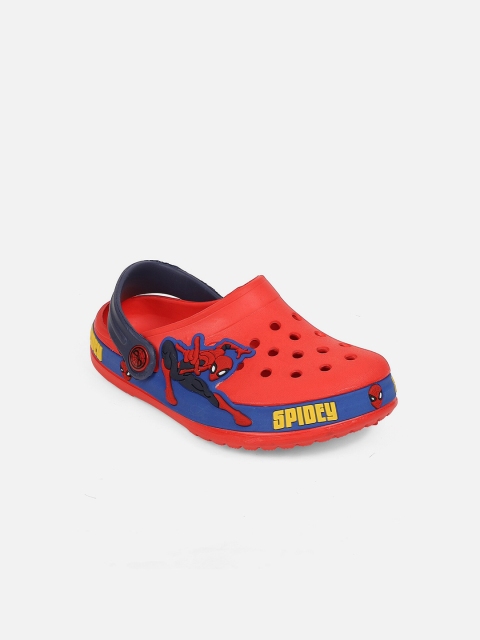 

Kids Ville Girls Red & Blue Spider Man Printed Rubber Clogs