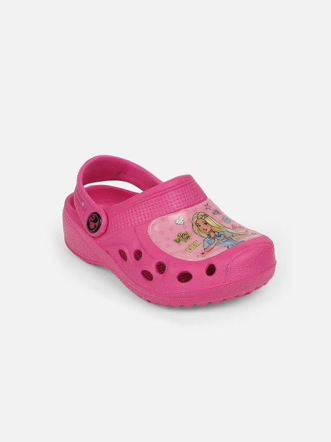 

Kids Ville Girls Pink Barbie Printed Rubber Clogs