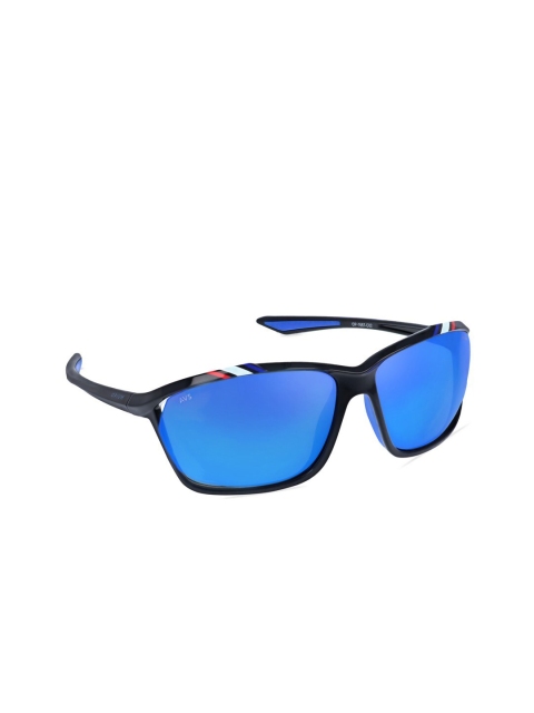 

OPIUM Men Blue Lens & Black Sports Sunglasses with UV Protected Lens OP-1687-C02